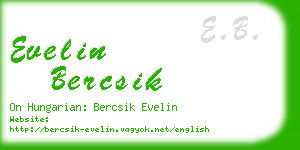 evelin bercsik business card